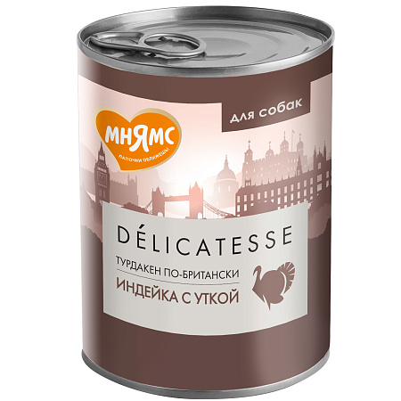 Купить Мнямс консервы для собак всех пород Турдакен по-британски Индейка с уткой