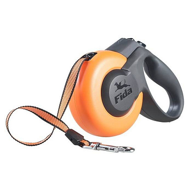 Fida MARS рулетка для собак лента оранжево-черная
