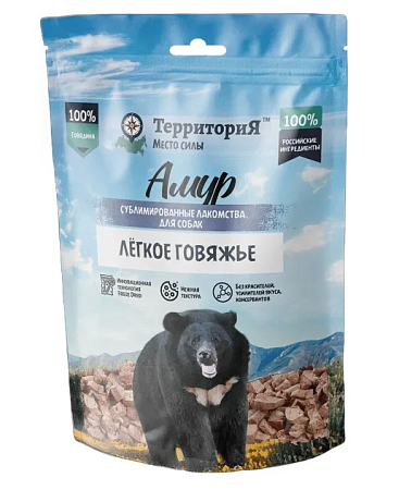 Купить ТерриториЯ Амур лакомство сублимированное для собак Легкое говяжье