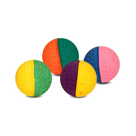 Купить triol игрушка для кошек ''мяч для гольфа двухцветный'' поролон 