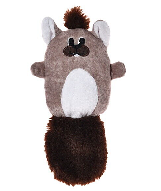 HOMEPET Premium игрушка для собак бобер с пищалкой плюш