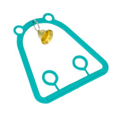 Homepet игрушка для птиц качели с колокольчиком бирюзовые