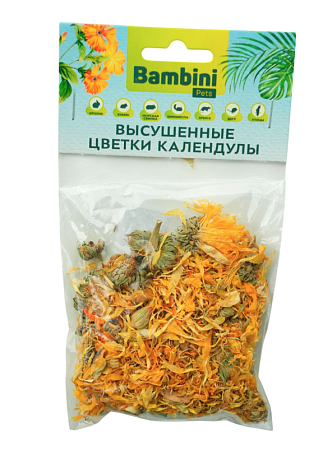 Купить bambini pets Лакомство высушенные цветки календулы для грызунов и кроликов