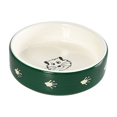 Homepet миска для мелких грызунов керамическая зеленая