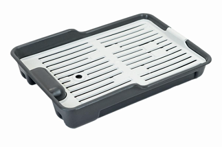 Купить yami-yami туалет-лоток для кошек с крупной сеткой, серый