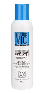 Doctor Vic шампунь с хлоргексидином для кошек и собак