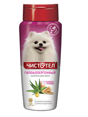 ЧИСТОТЕЛ Шампунь для собак Гипоаллергенный для деликатного ухода и снятия раздражения