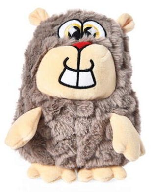 HOMEPET Premium игрушка для собак кролик антистресс с эффектом памяти, пищалкой и шуршалкой плюш серый