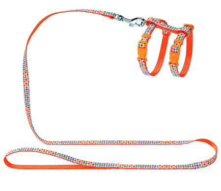 Купить hunter smart шлейка для кошек и собак seventies нейлон оранжевая