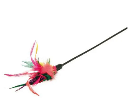 Купить trixie игрушка удочка-дразнилка для кошек с перьями