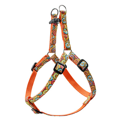 Art Line Шлейка для собак "Пончики" капрон с принтом быстросъемная