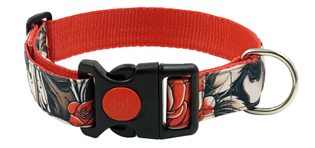 Купить zooexpress ТАТУ ошейник c принтом для собак, красный