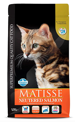 Farmina Matisse Neutered Salmon сухой корм для взрослых стерилизованных кошек с лососем