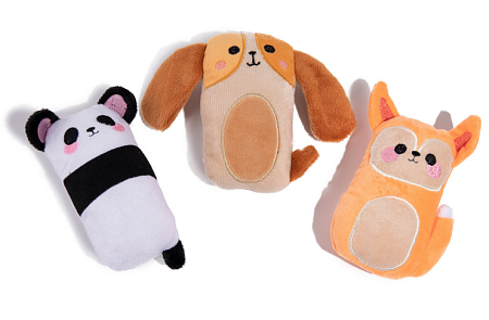 Купить wogy Игрушка-пищалка для собак мягкая "Животные" 