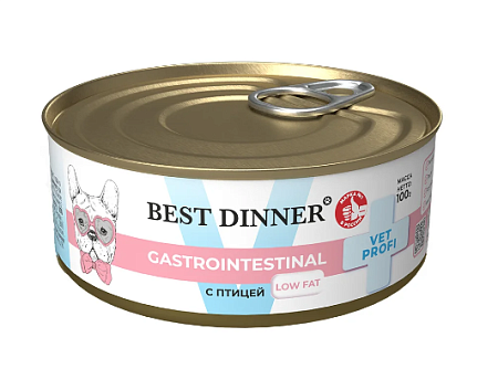 Купить best dinner vet profi gastrointestinal low fat консервы для собак с птицей