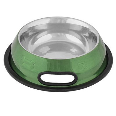Tappi Кастор миска металлическая для собак и кошек, зеленая