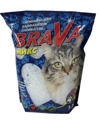 Brava Микс-С Наполнитель для кошек силикагелевый