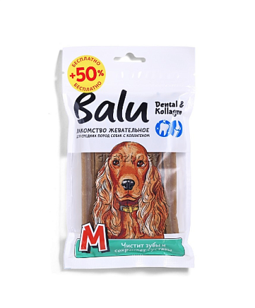 Купить balu жевательное лакомство для собак средних пород с коллагеном