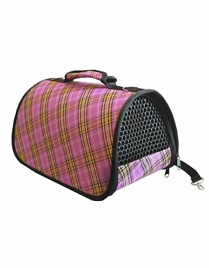 СКИДКА ZOOexpress сумка-кофр для собак и кошек "Шотландка" 