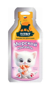TiTBiT лакомство для кошек морской коктейль