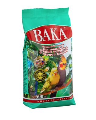 ВАКА "ВК" сухой корм для мелких и средних попугаев в период линьки