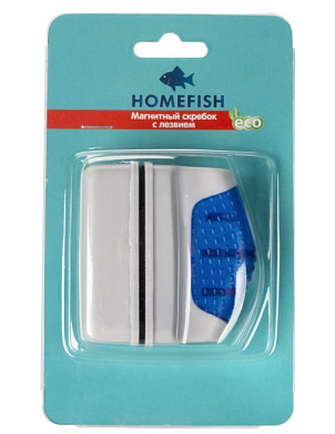 HOMEFISH магнитный скребок с лезвием серо-синий