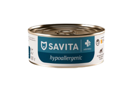 Купить savita vet hypoallergenic консервы для взрослых кошек при пищевой аллергии