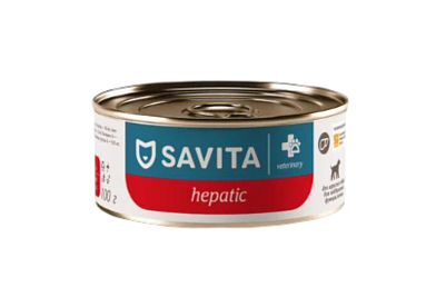 Savita vet Hepatic консервы для взрослых собак для поддержания функции печени