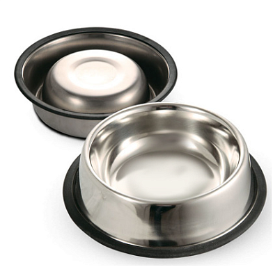 Triol металлическая миска на резинке для собак и кошек