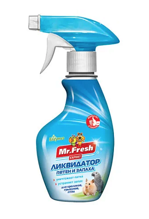 Купить mr. fresh expert Спрей 2 в 1 ликвидатор запаха для птиц и грызунов