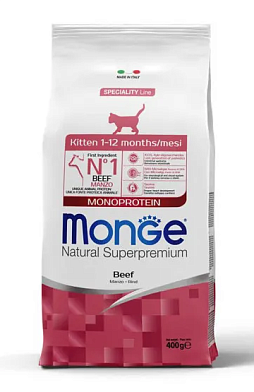 Monge Cat Speciality Line Monoprotein сухой корм для котят и беременных кошек с говядиной