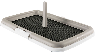 Туалет для собак и щенков Stefanplast Puppy Training с рамкой держателем и столбиком