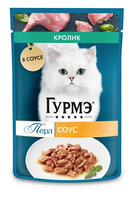 Гурмэ Перл пауч влажный корм для кошек, со вкусом кролика в соусе