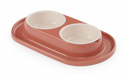Купить alta Эффи миска двойная на подставке для собак и кошек, терракотовая