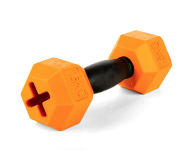 Triol Strong игрушка для собак Гантель черно-оранжевая