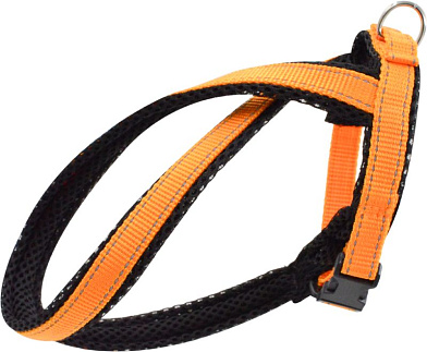 ZOOexpress Шлейка Fresh Line для собак X-образная, апельсиновая