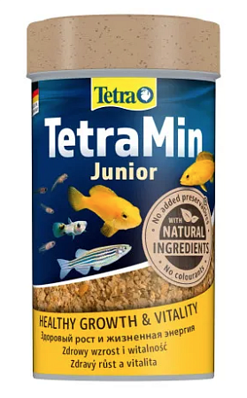 Купить tetra tetramin junior корм в хлопьях для молодых рыб