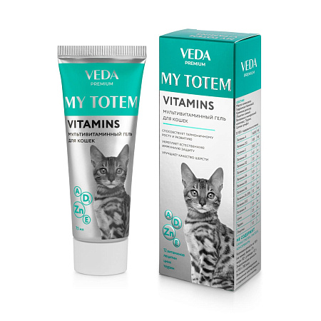 Купить ВЕДА my totem vitamins мультивитаминный гель для кошек