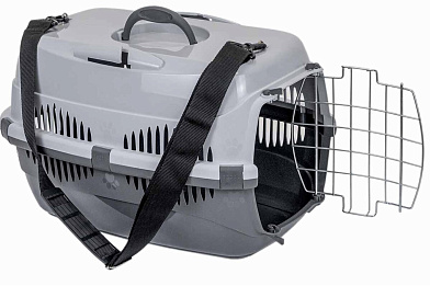 Yami-Yami переноска для собак и кошек "Спутник-1" с наплечным ремнем, серая