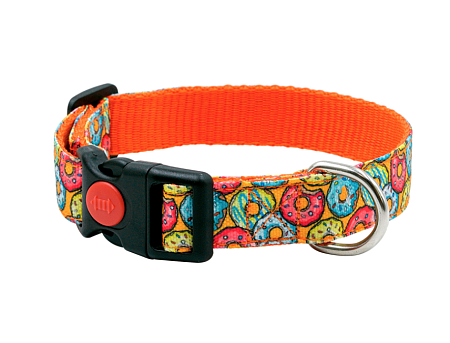 Купить art line ошейник для собак капрон c принтом пончики, фастекс 