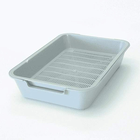 Купить homecat Бюджет туалет для кошек с сеткой на ножках серый