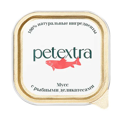 Купить petextra влажный корм для взрослых кошек мусс с рыбными деликатесами (ламистер)