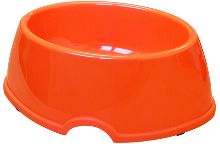 Купить zooexpress deluxe миска пластиковая для собак прозрачная для собак, оранжевая