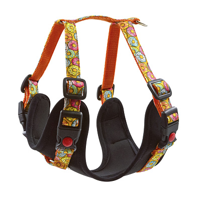 Art Line Шлейка для собак "Пончики" неопрен, капрон с принтом
