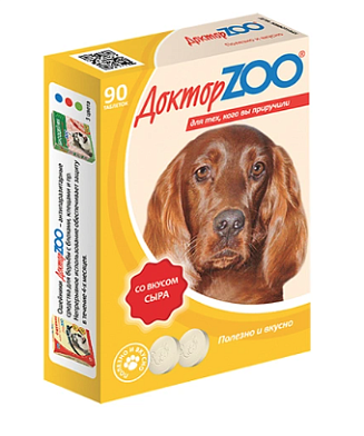 ДОКТОР ZOO Кормовая добавка для собак с сыром