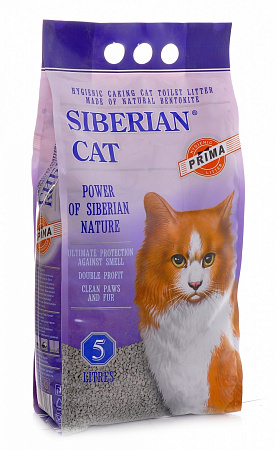 Купить Сибирская кошка наполнитель для кошек  комкующийся  "прима"