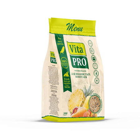 Купить vita pro сухой основной корм для волнистых попугаев