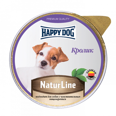 Купить happy dog natur line влажный корм паштет для собак кролик (ламистер)