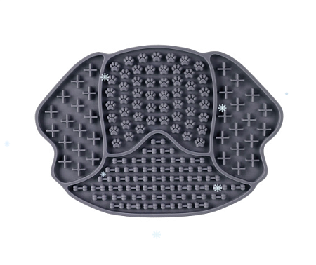 Купить triol лизательный коврик для медленного поедания, Пёс, силиконовый, серый для кошек и собак