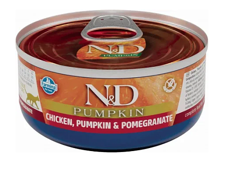 Купить farmina n&d pumpkin консервы для кошек (курица и тыква)